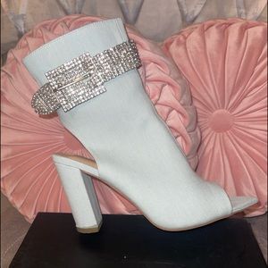 AzelaWang Denim peep toe shoes Like new No stains or wear/tear wore once